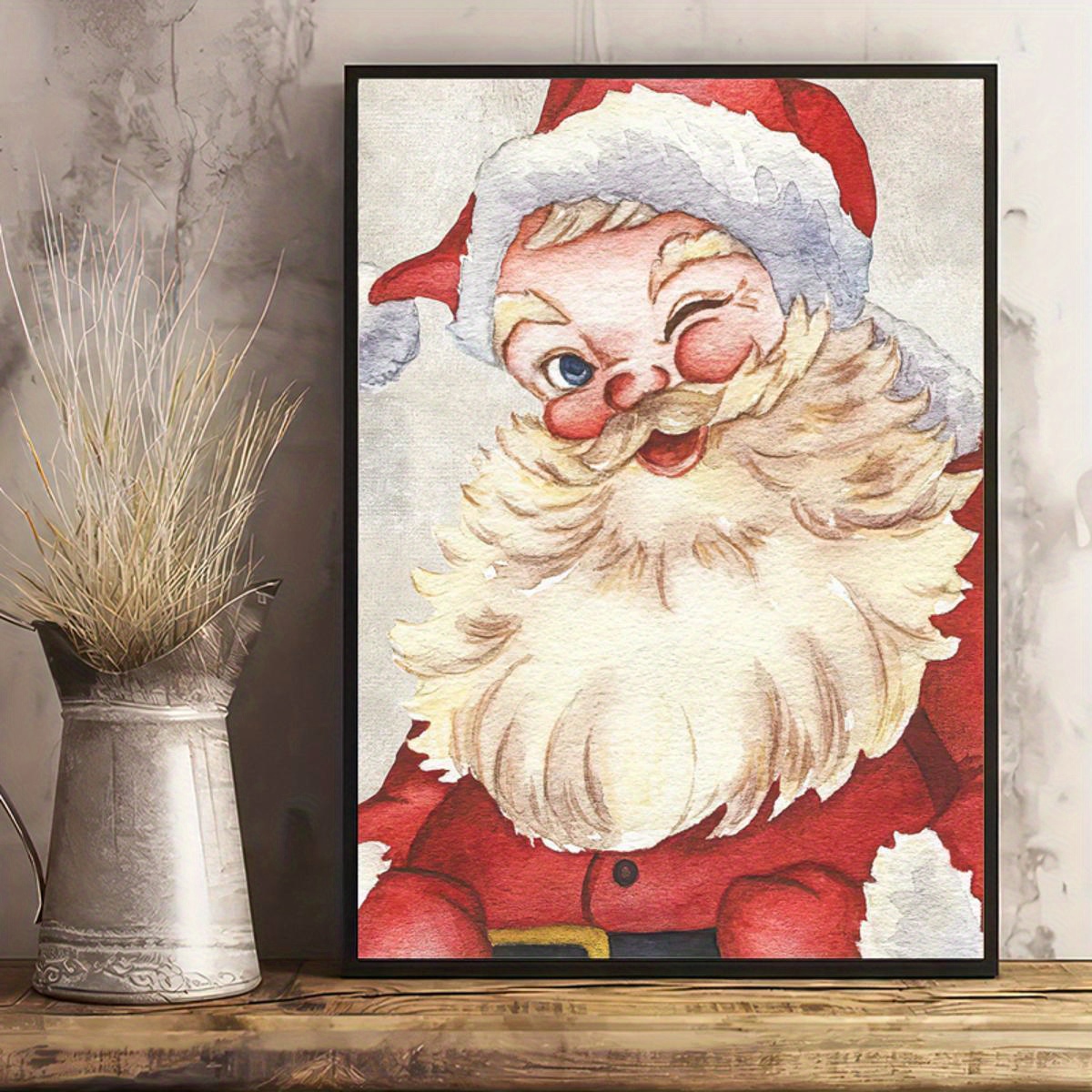 Frameless Canvas Poster Print Santa Claus Is Coming To Town - Temu