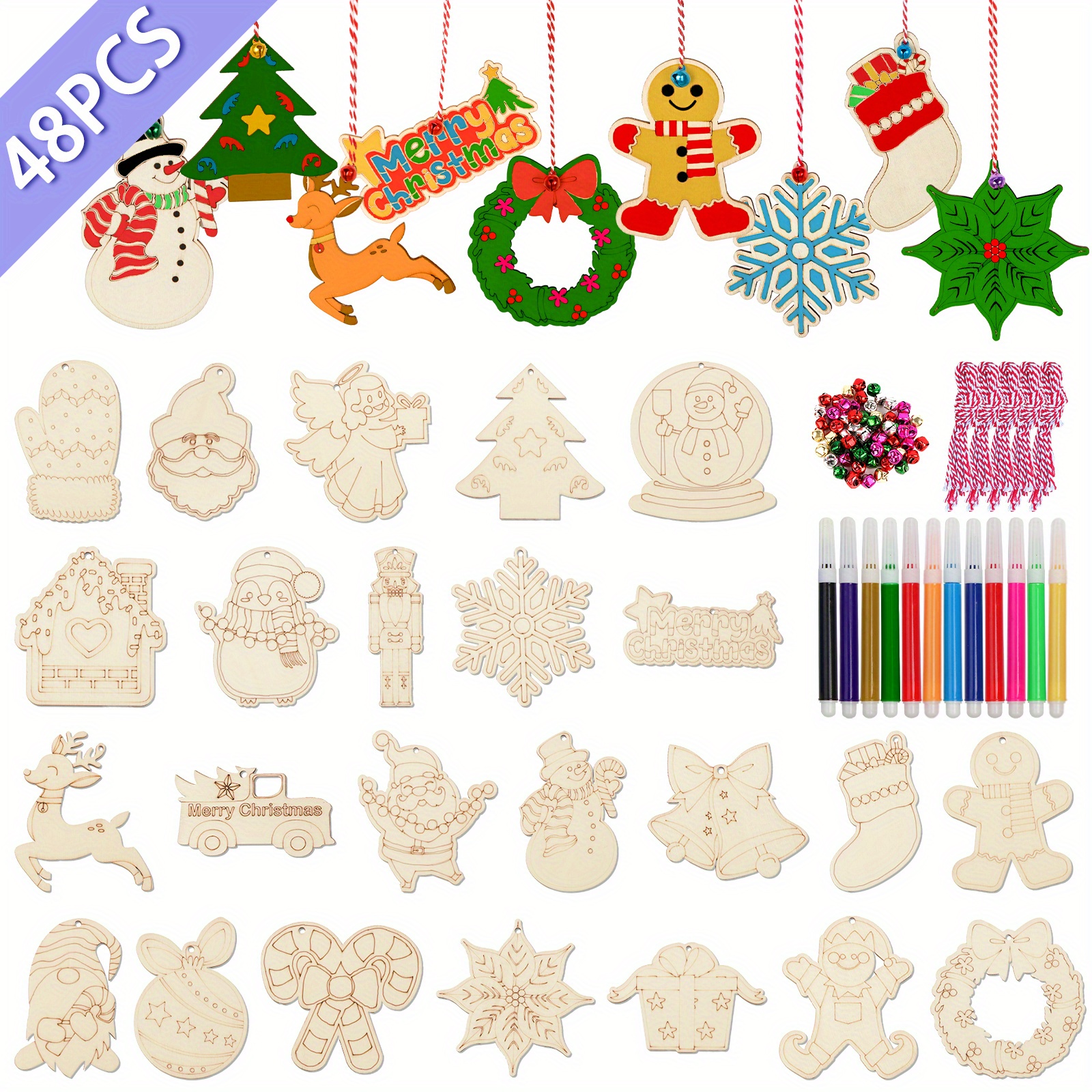 Diy Wooden Christmas Embellishments Wooden Crafts To Paint Hanging