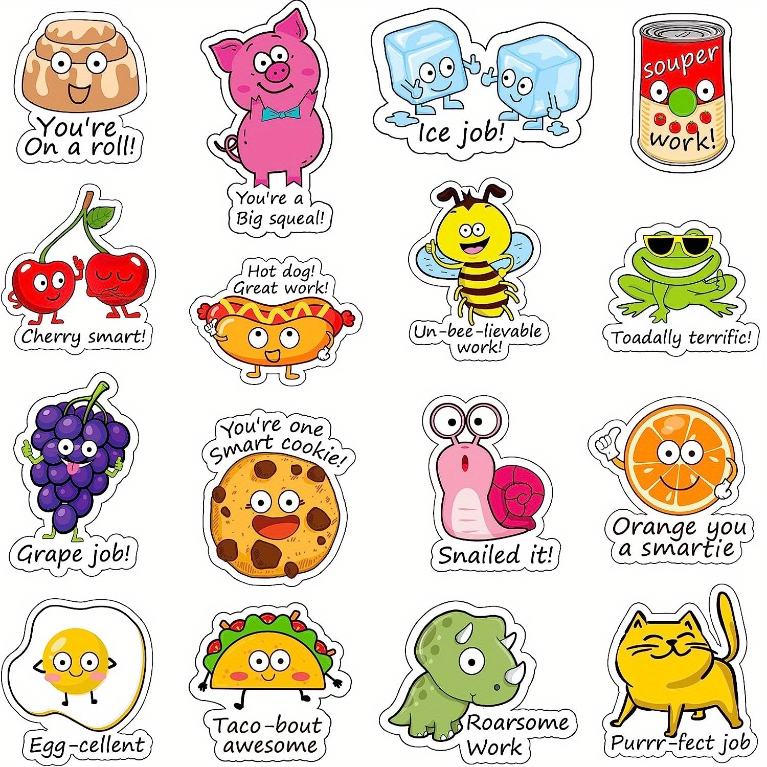 Cartoon Reward Sticker Encouragement Motivational - Temu