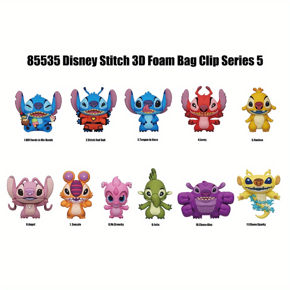  Disney Stitch Blind Bags Party Favors 3 Pack - Bundle with 3  Lilo and Stitch Keychain Mystery Figures Plus Stickers, More