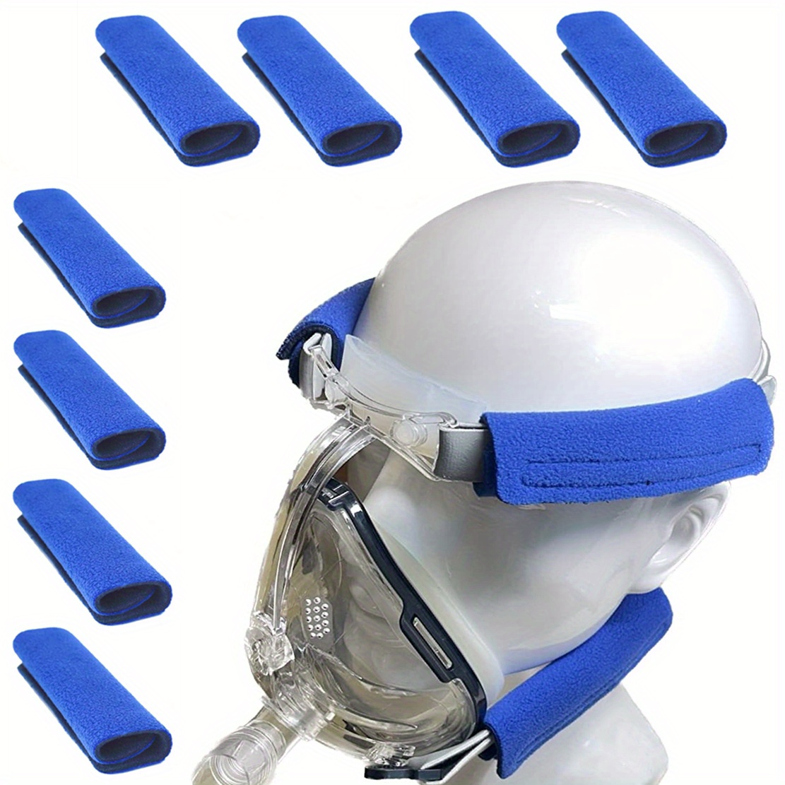 6 cubiertas de correa para máscara CPAP, almohadillas cómodas para correa  CPAP, almohadillas faciales CPAP, cojines para máscara de apnea del sueño