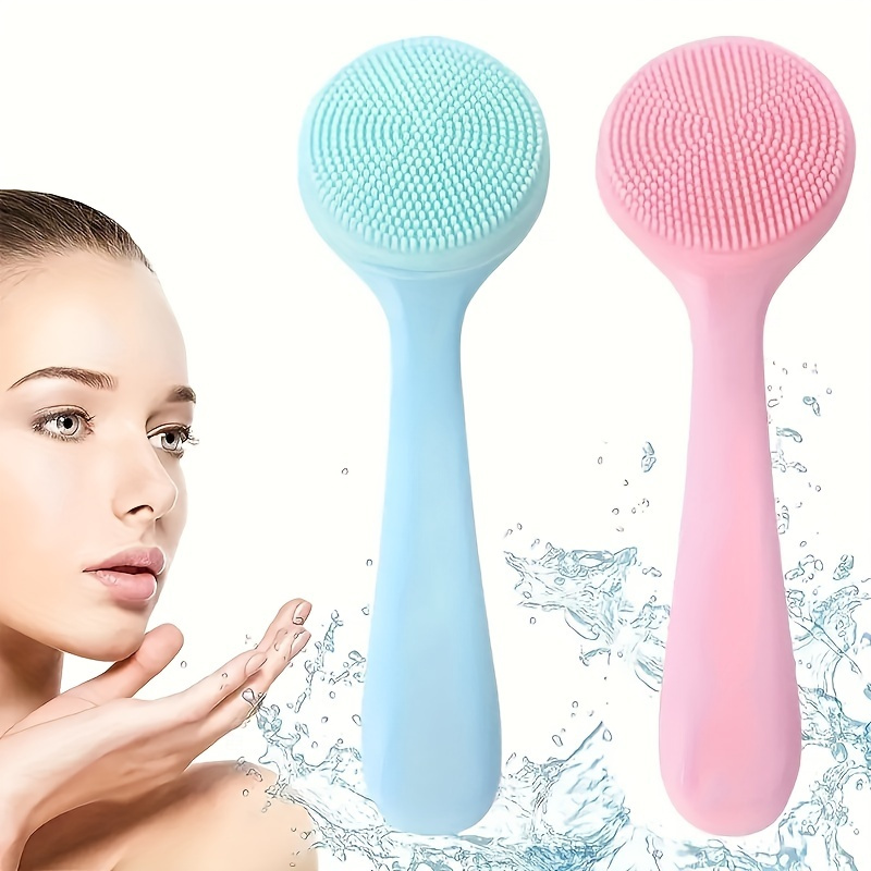 2pcs Skin Massage Brush Facial Exfoliating Tool For Deep Cleaning