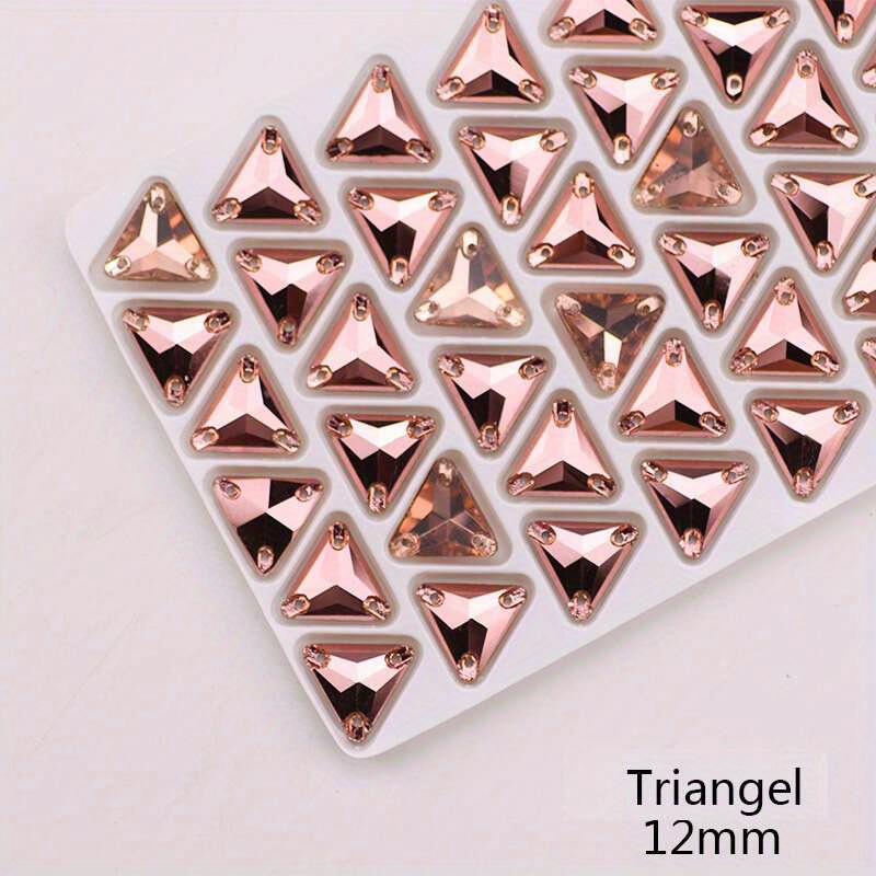 Triangles Sew on Rhinestones Strass Crystals Glass Sewing