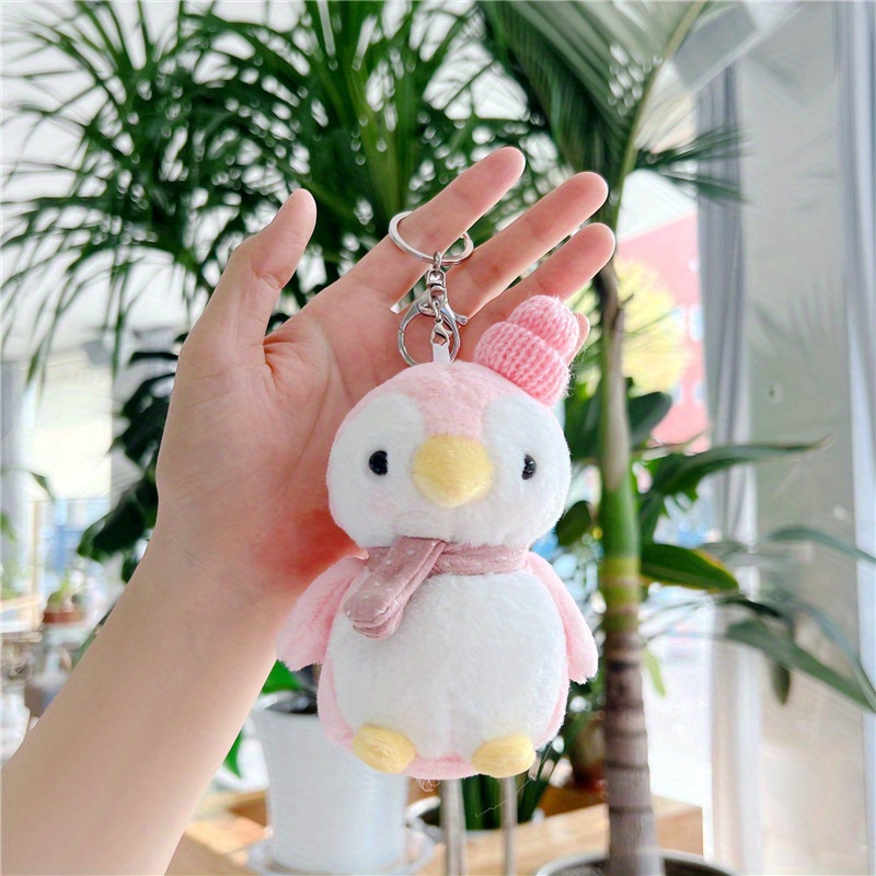 Temu 1pc, Penguin Plush Toy Doll Bag Pendant Small Keychain Christmas Party Gift Thanksgiving Gift Key Chain Halloween Decor Doll Creative Keychain