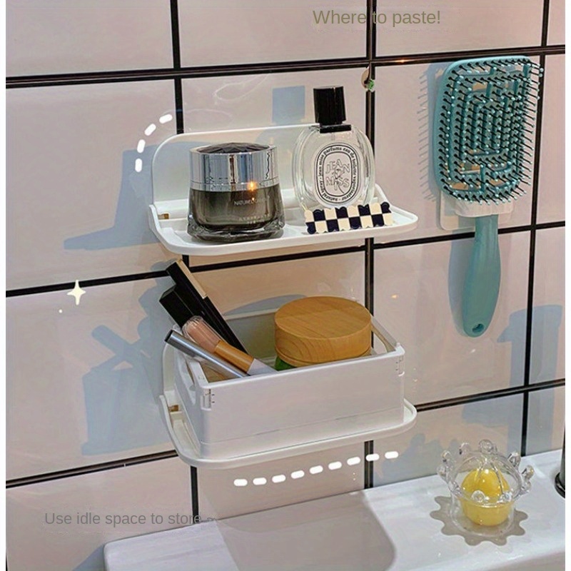 Plastic Bathroom Storage Rack, Kitchen Paste Organizer