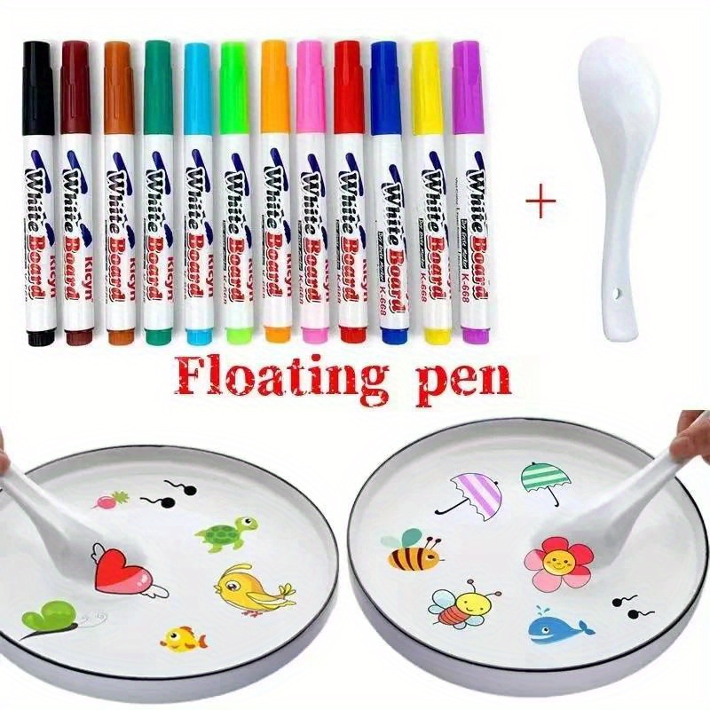 8/12 Colors Magical Water Painting Pen Set, Water Floating Doodle/graffiti  Drawing Early Art Education Pens For Kids, Magic Whiteboard Marker - Temu  Germany