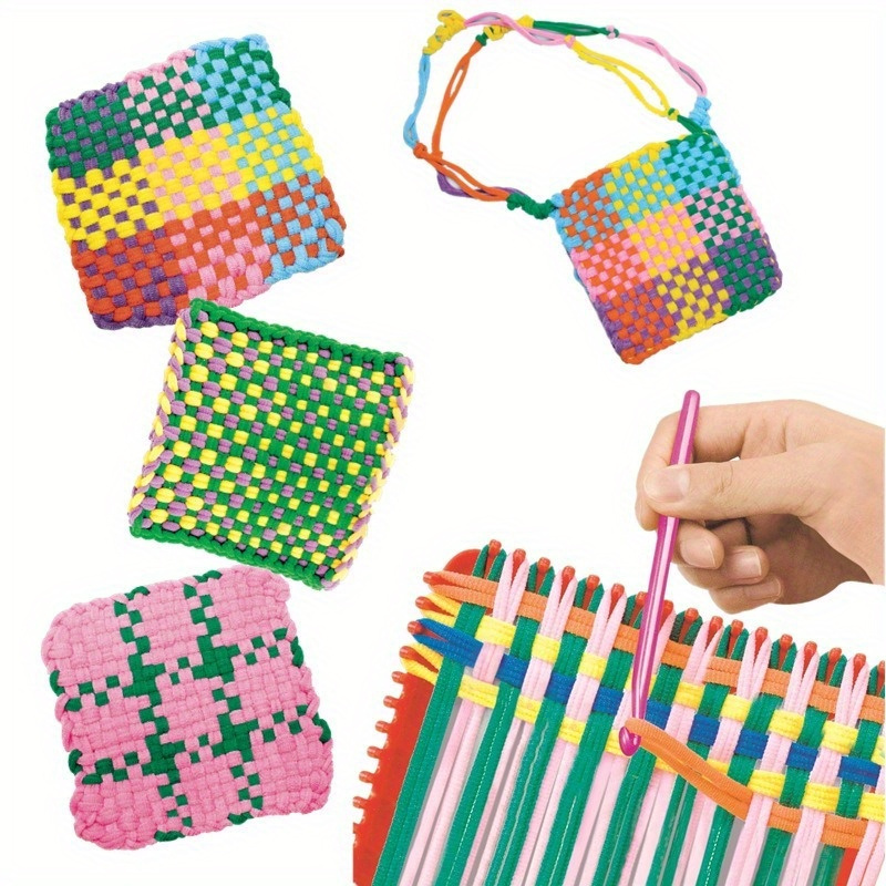 Kids Weaving Loom Kit With Elastic Braided Rope, Refillable Acrylic  Saucepan Lid Holder Bunnings, And DIY Supplies For Gift Wrapping From  Sophine12, $46.7