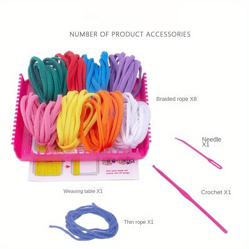 Kids Weaving Loom Kit With Elastic Braided Rope, Refillable Acrylic  Saucepan Lid Holder Bunnings, And DIY Supplies For Gift Wrapping From  Sophine12, $46.7