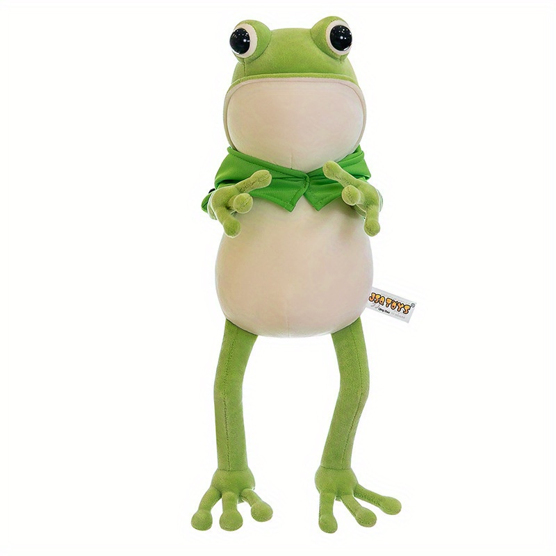 Cute Frog Doll Pillow Cape Soft Frog Plush Toy Doll Pillow For Birthday  Gift Halloween Gift