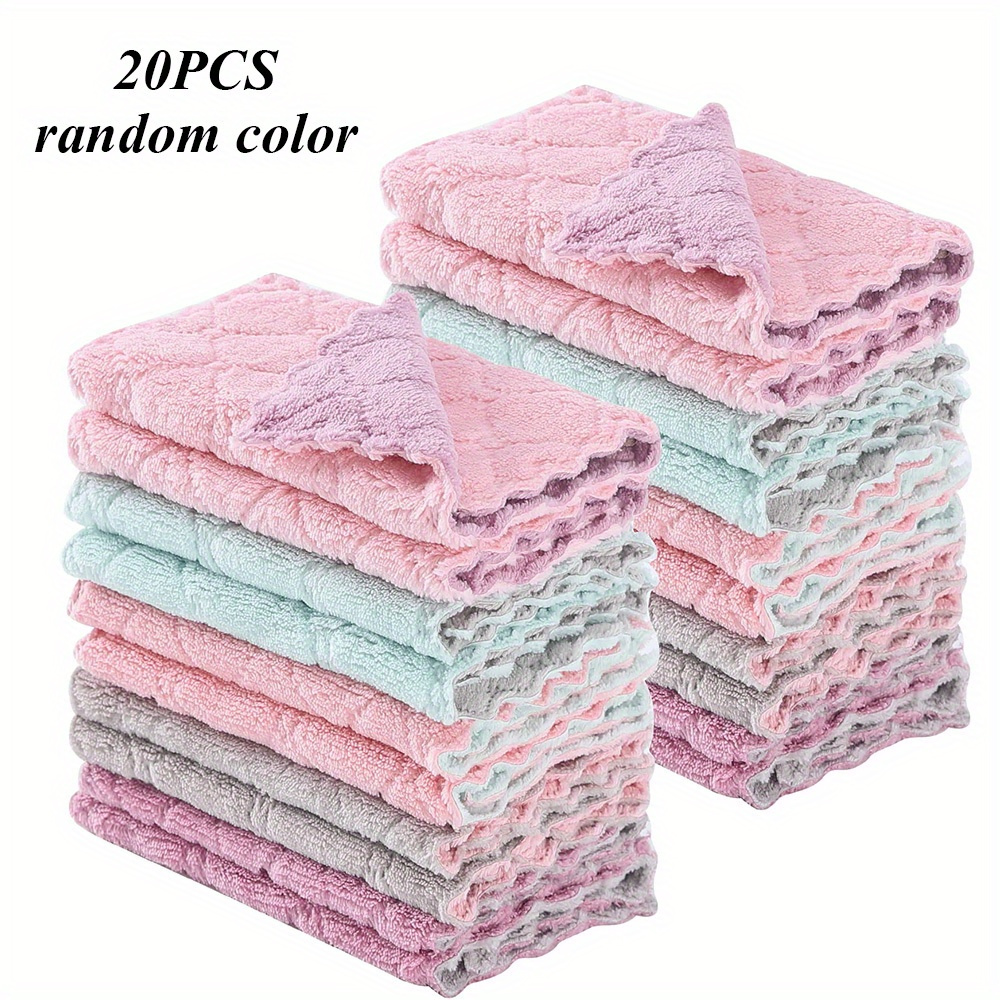Kitchen Towels And Dishcloths Rag Set Small Dish Towels For Washing Dishes  Dish Rags For Everyday Cooking Baking - Random Color - Temu