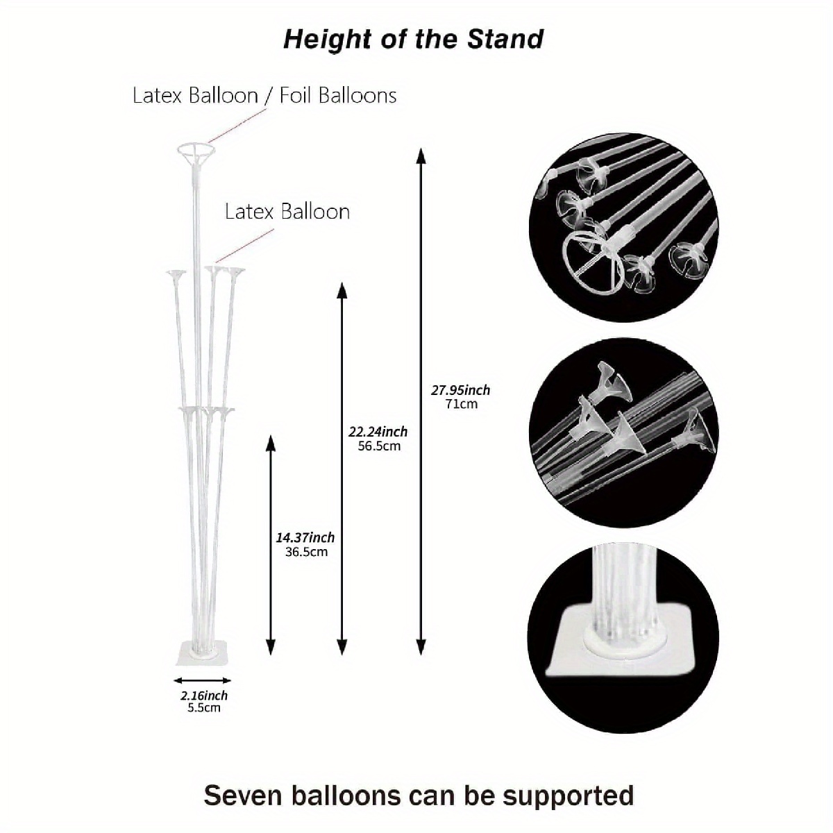 1/2set Supporto Bastoncini Palloncini Base Palloncini Asta E