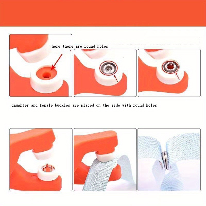 snap button kit with hand pressure pliers and 50 snap buttons   diy crafts sewing and accessories   1 clear box details 4