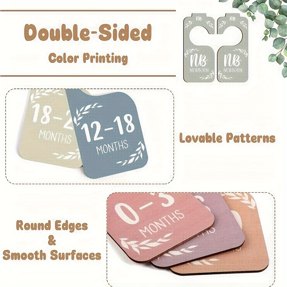 Wooden Baby Closet Dividers For Baby Clothes Organizer, Double Sided  Colorful Baby Closet Organizer For Nursery Decor, Baby Clothes Dividers For  Closet Size Hangers, Christmas, Halloween, Thanksgiving Day Gift - Temu