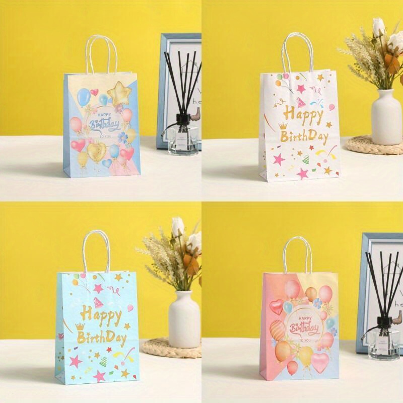 12pcs Bolsa Regalo Cumpleaños Envolver Papel Regalo Fiestas - Temu