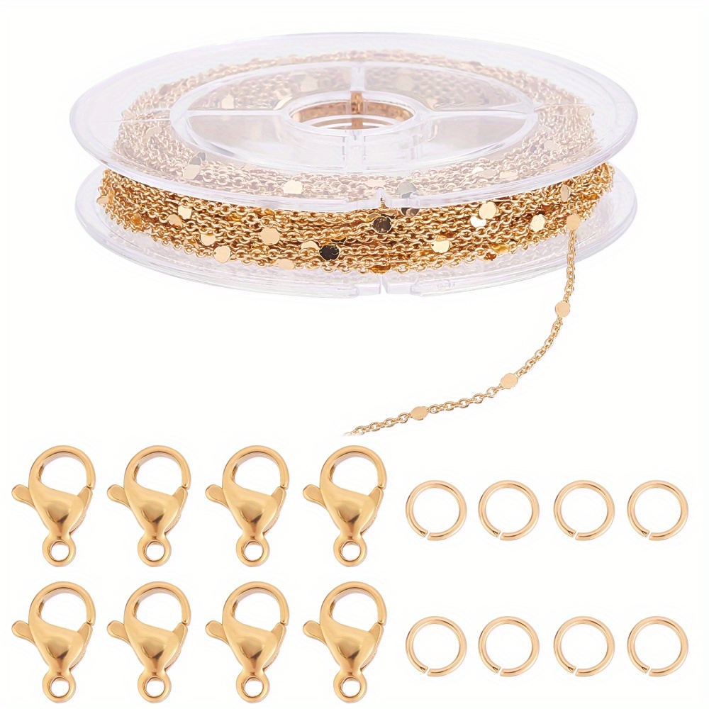 Jewelry Findings Kit of 10 Gold Plated Items