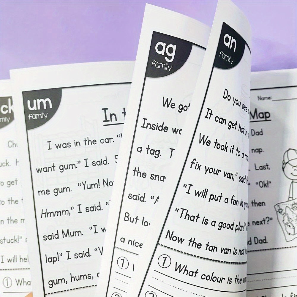 All-in-One Reading Passages: English Phonics Workbook for Youngsters - Educational Teaching Aid by LACHILLY, Colorful Sentence Training Book with Fun Illustrations & Exercises for Reading Skills Development, Educational Workbook | Interactive Layout | Durable Paper Quality