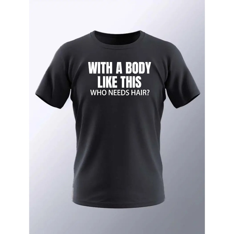 

Funny With A Body Print Men's Short Sleeve T-shirt Summer T-shirt Top