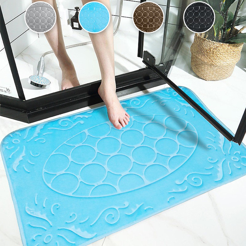 Tapis De Drainage De Salle De Bain Bricolage, Tapis De Douche 30 X 30 Cm  (11,8 * 11,8 Pouces) Carreaux De Sol Emboîtables évidés avec Trous De