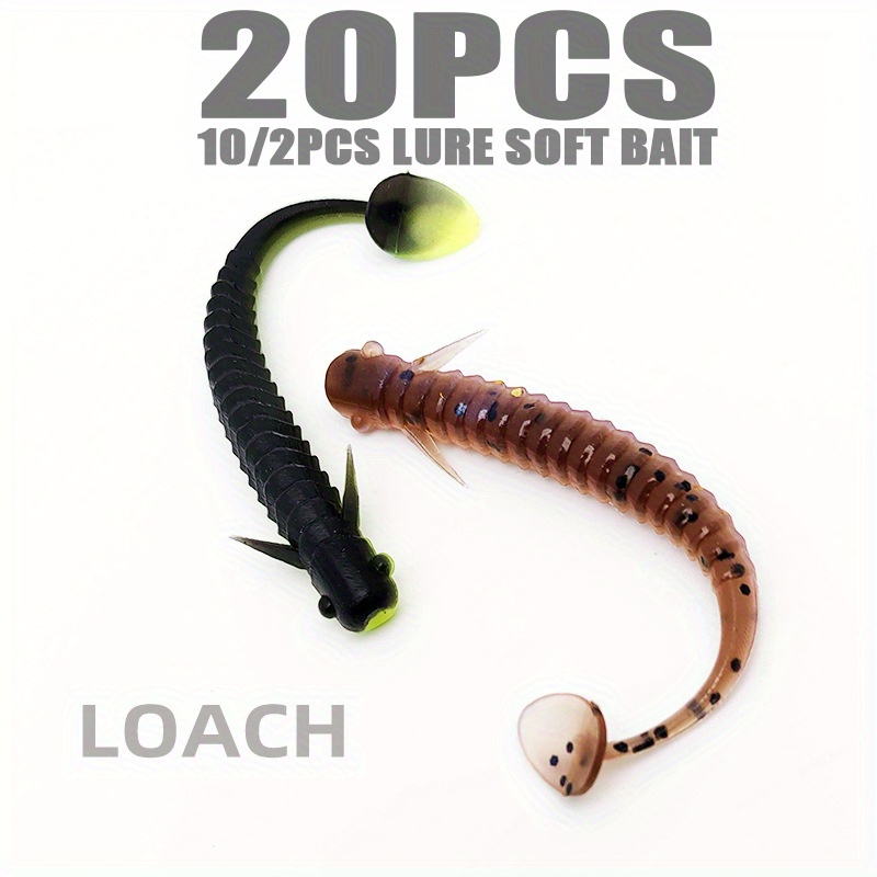 Imitation Loach Lure Threaded T tail Soft Bait Soft Worm - Temu