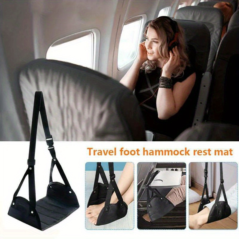 Foot Rest Airplane Footrest Head Hammock Portable Travel - Temu