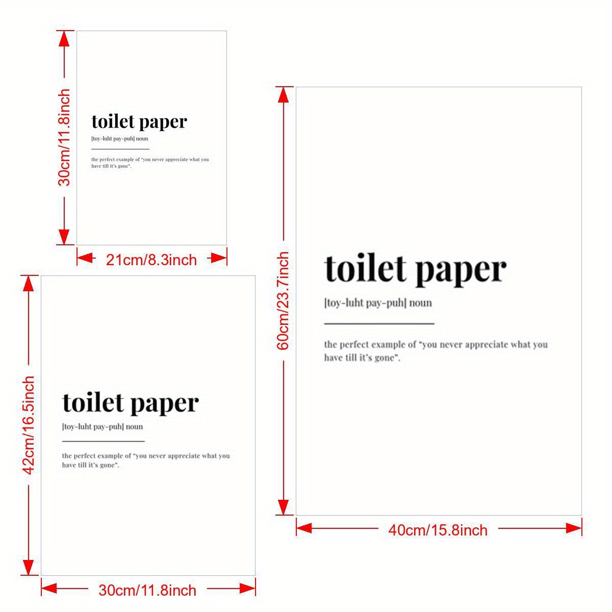 1pc Affiche En Toile Définition De Papier Toilette - Temu France
