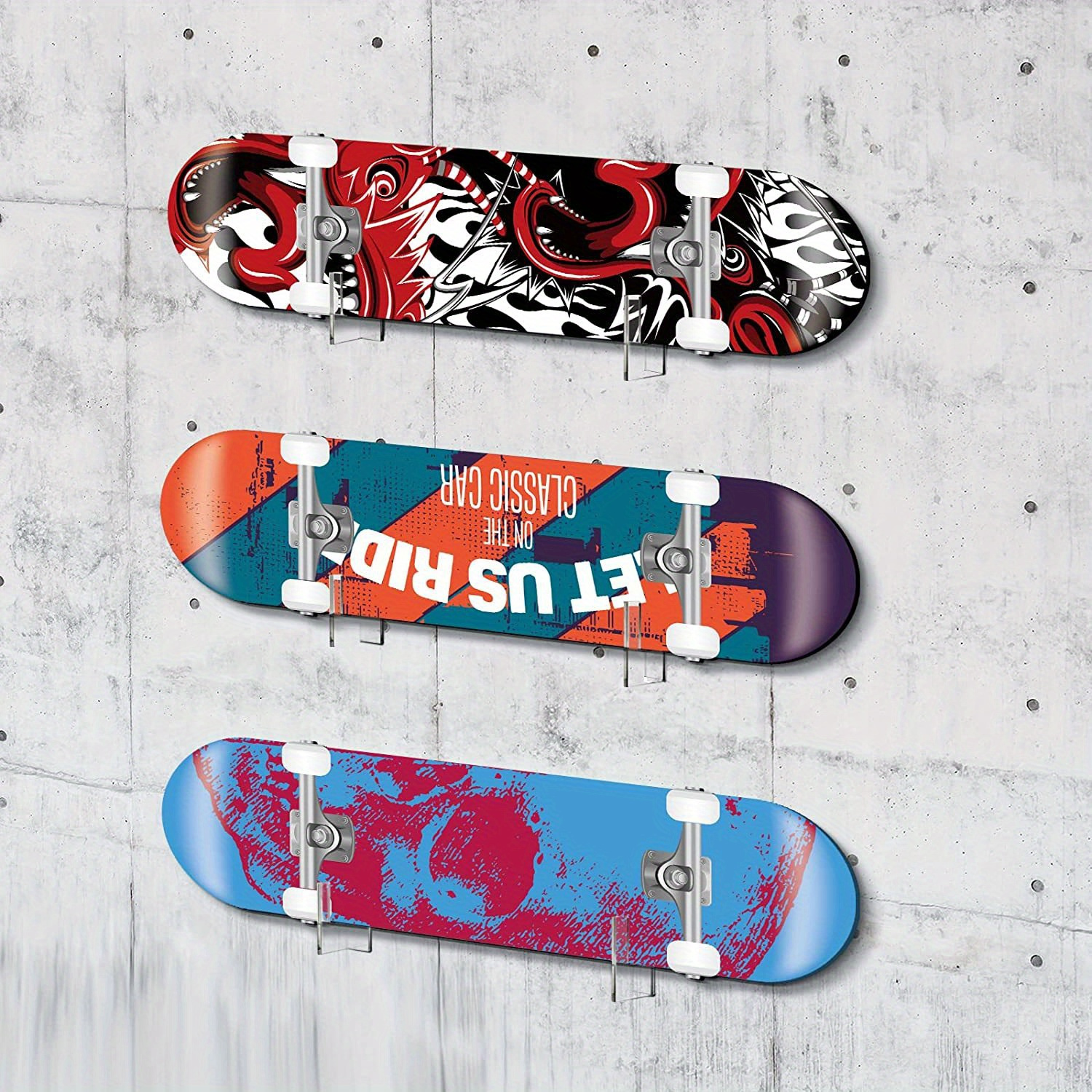2 Packs Support Mural Pour Skateboard En Acrylique Noir - Temu Belgium