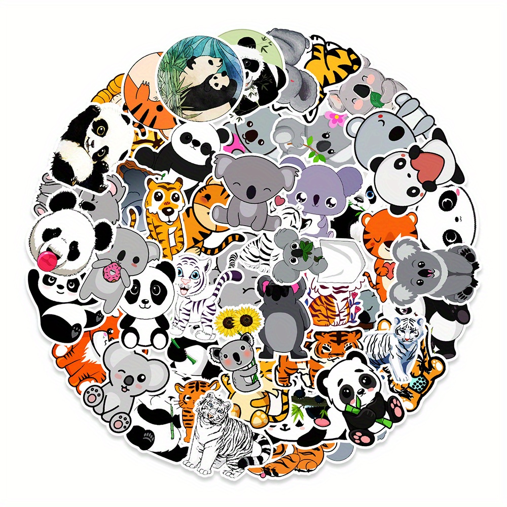 Panda Stickers Cartoon Cute Animal Waterproof Self adhesive - Temu
