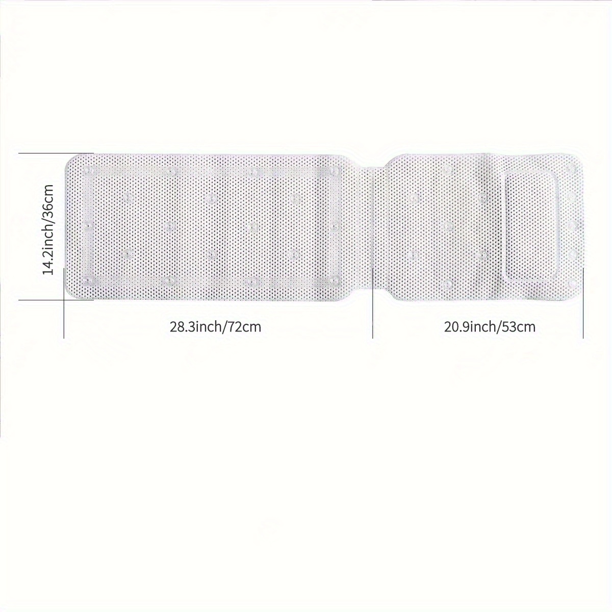 1pc Simple White Bath Pillow, Anti-slip PVC Waterproof Bath Tub Mat For  Bathroom