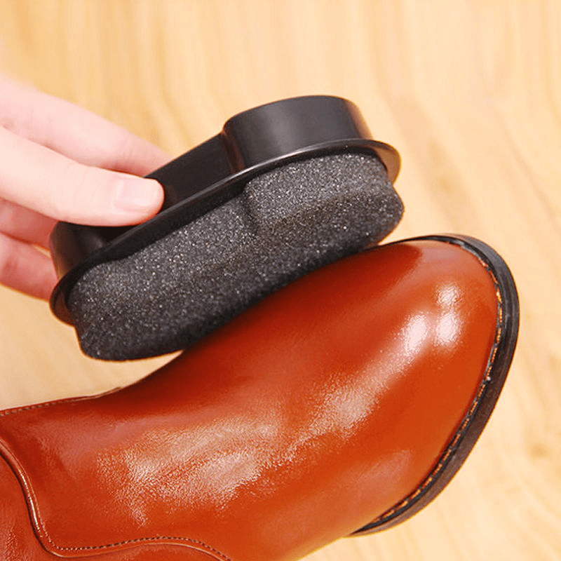 Sponge Brush & Shoe Wax - Multifunctional Shoe Polish Sponge & Leather