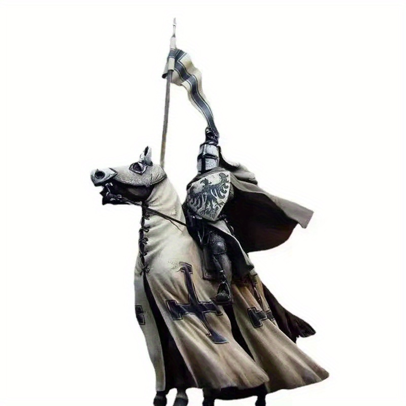 1pc figurines miniatures knight guard crafts collectible action figurine model resin statue medieval ornaments indoor outdoor home courtyard garden decoration christmas thanksgiving friend gifts 5