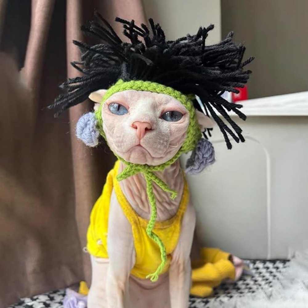 Banana Plush Hat for Sphynx Cat