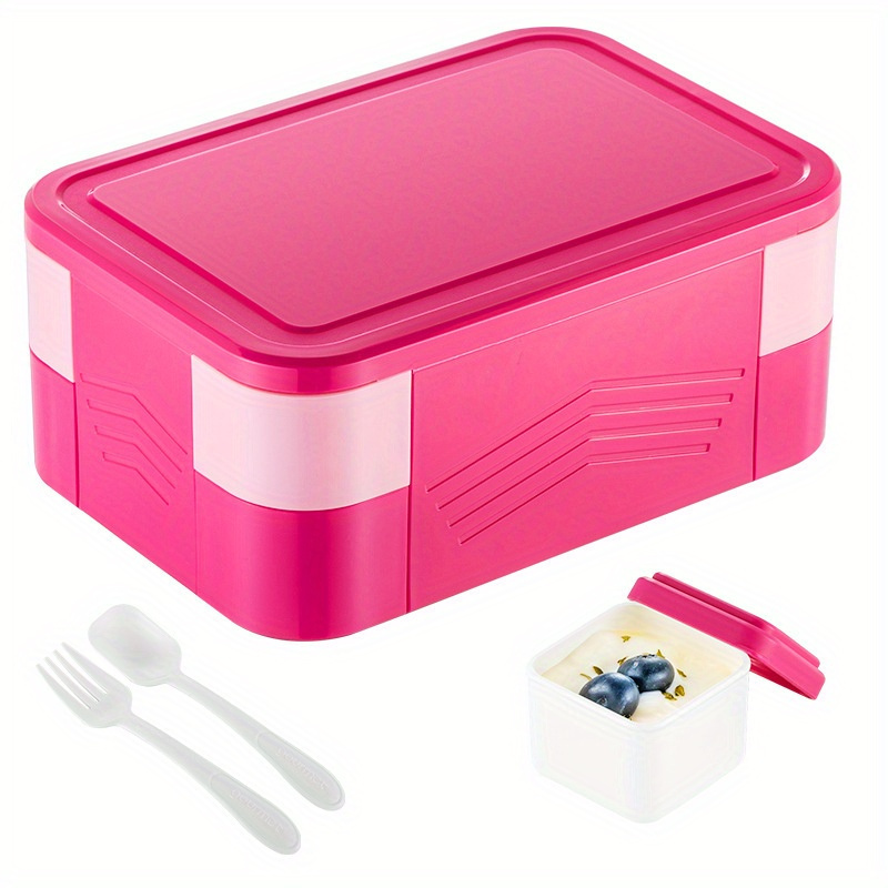 1550ml bento lunch box, 2-layer and 6-compartment bento lunch box