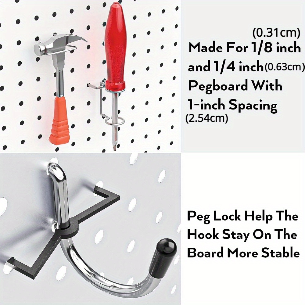 Peg Hooks For Pegboard Variety Pack