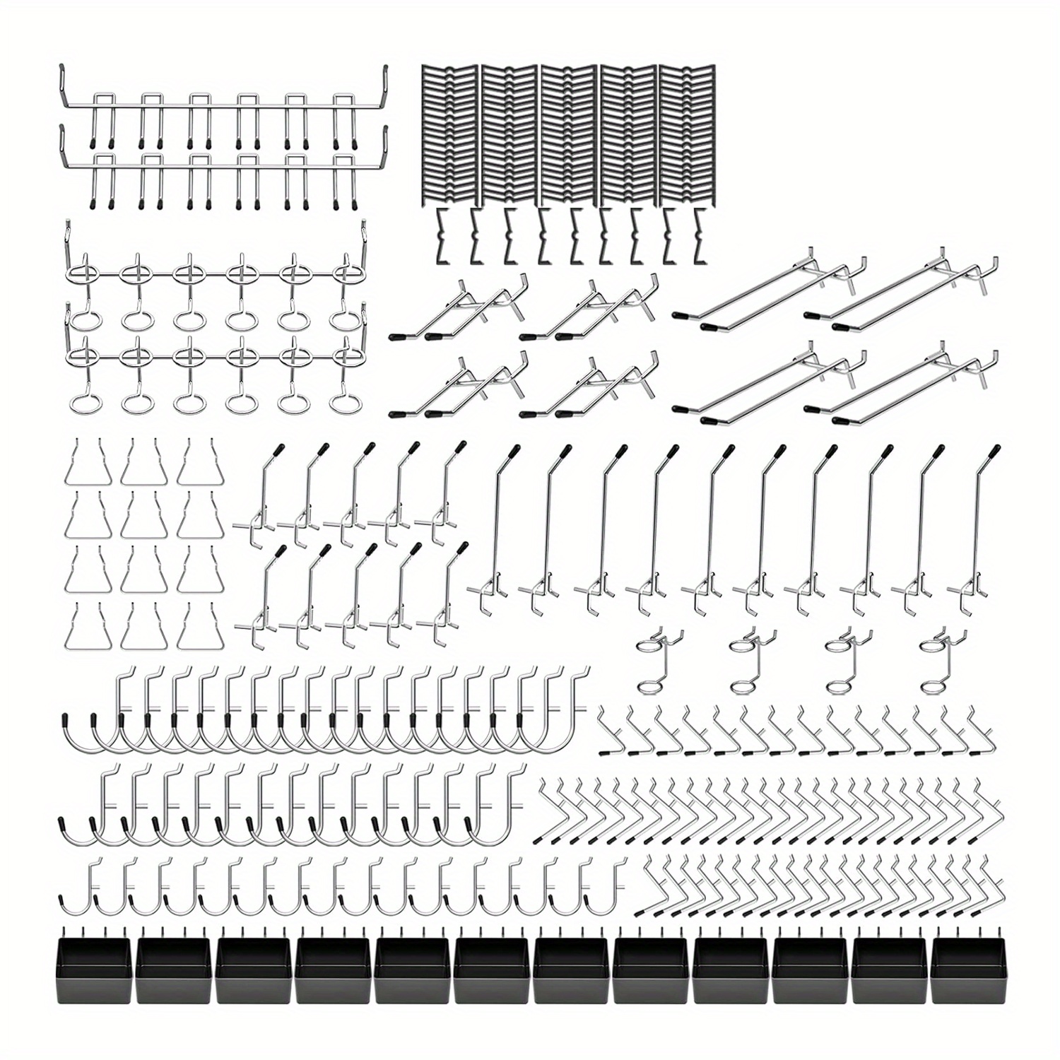 J Shape Black Pegboard Hooks Locking Peg Board Hooks Black - Temu