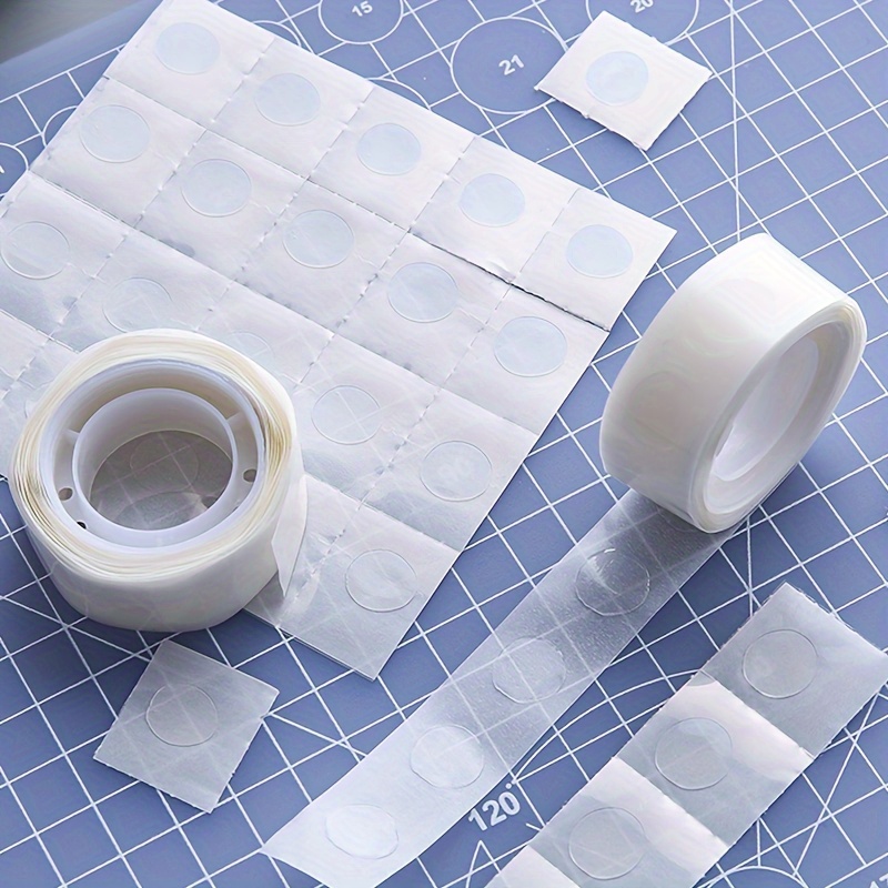 200pcs Transparent Dot Double-sided Adhesive Tape (100pcs Round Dot/Roll)  Adhesive Tape For Scrapbook Crafts Journal
