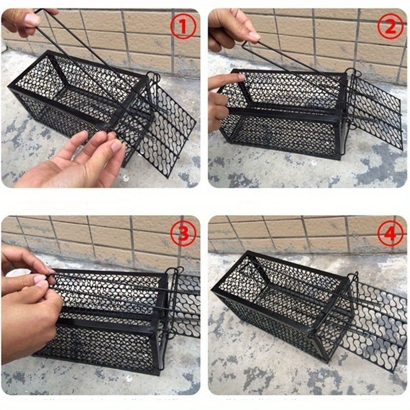 Smart Self locking Mousetrap Safe Firm Iron Net Household - Temu