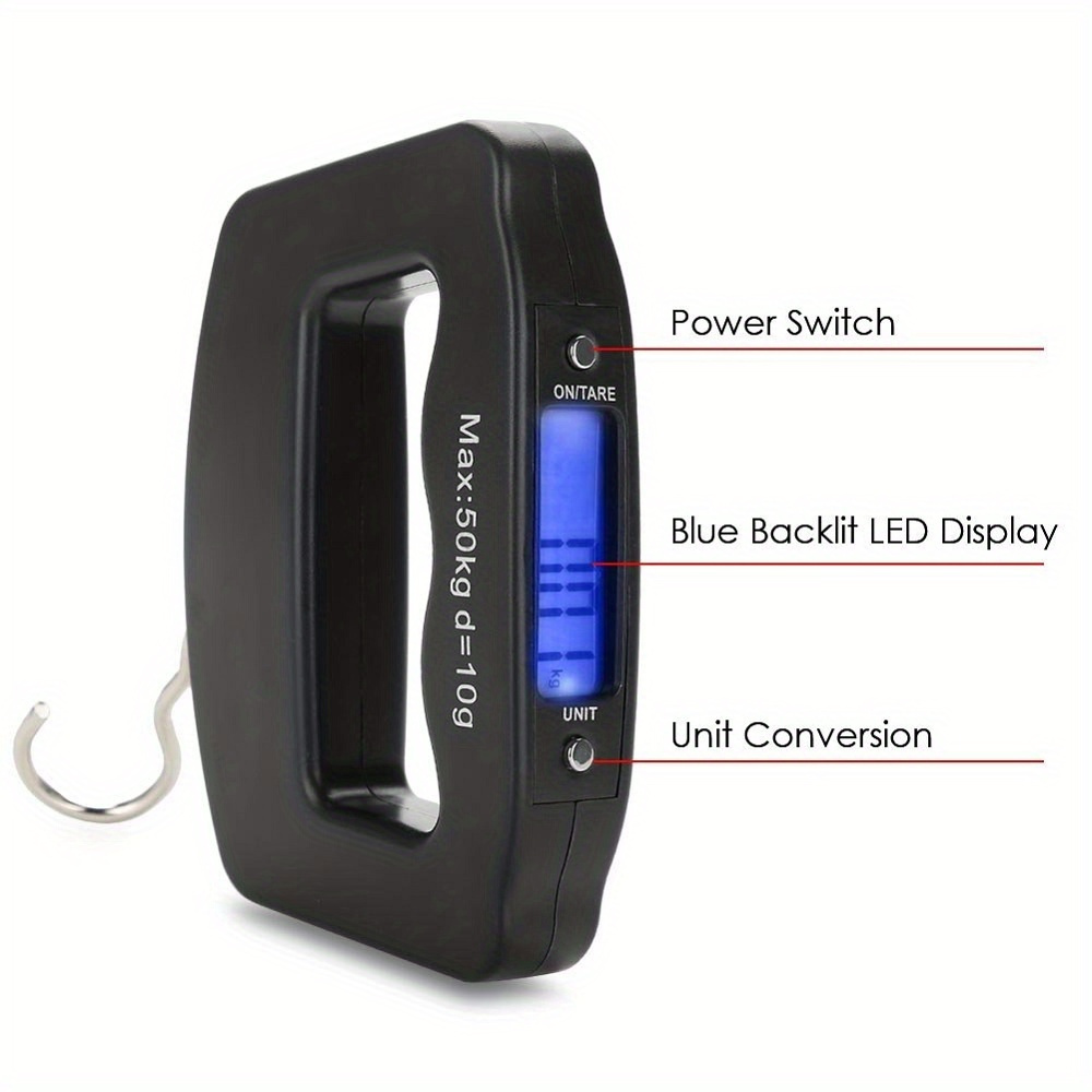 Scale Portable Electronic Luggage Scale Lcd Display Travel - Temu