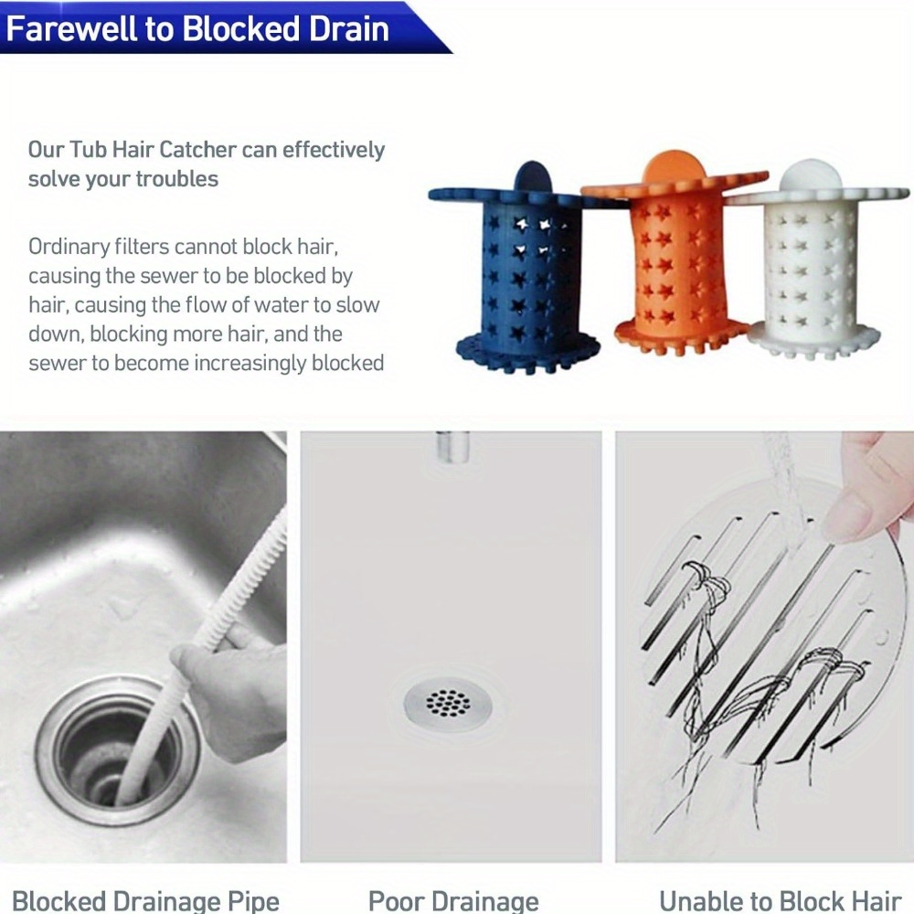 Bathroom Drain Hair Catcher Bath Plug Sink Strainer Filter Sewer