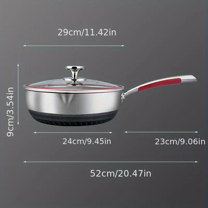 Stainless Steel Non-stick Pan, Steak Frying Pan, Wok, Electric Magnetic  Stove Special, Frying Egg, Fish, Small Frying Pan - Temu