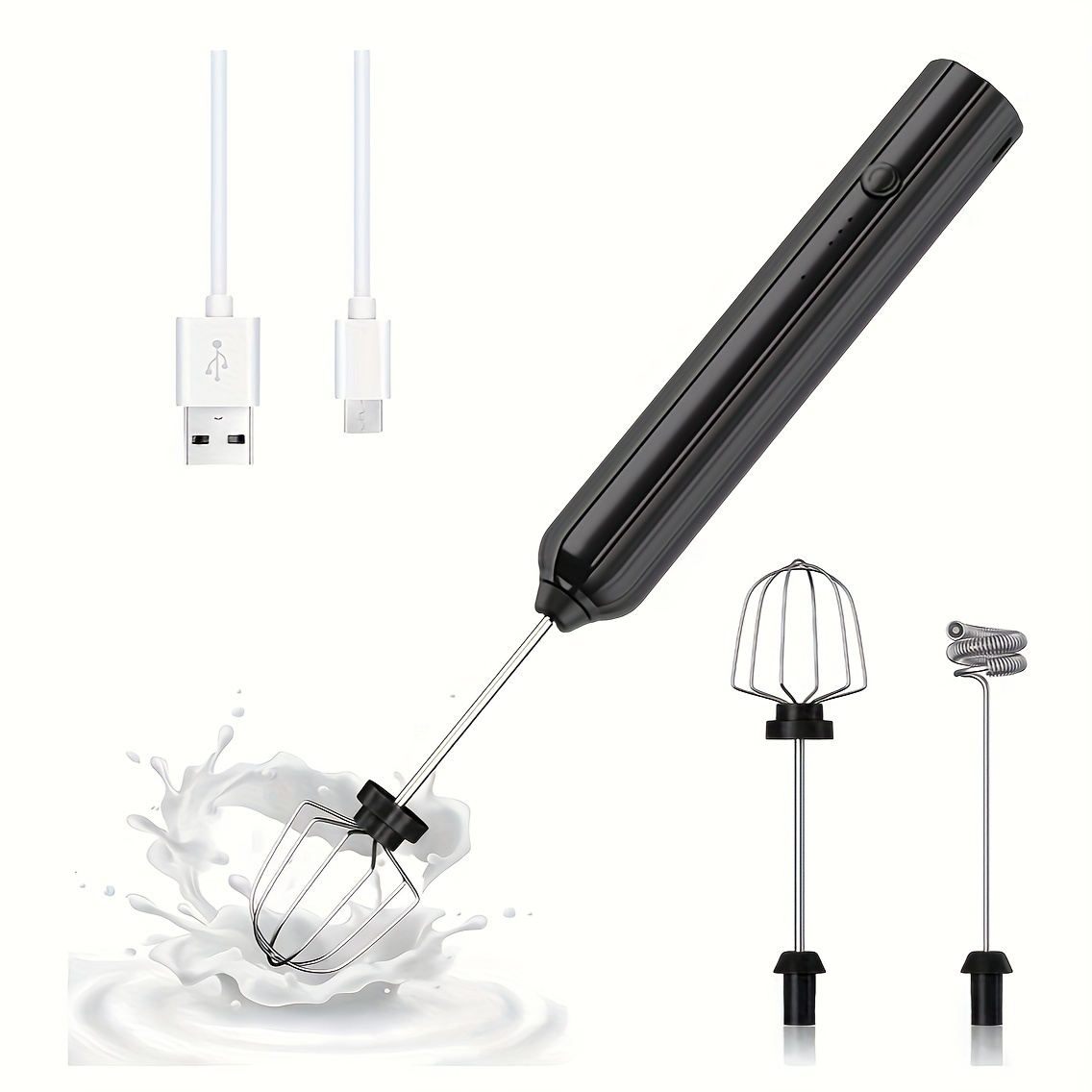 1pc Mini Handle Electrical Stirrer Practical Milk Drink Coffee Hand Whisk  Mixer Electric Egg Beater Frother Foamer Kitchen Tool