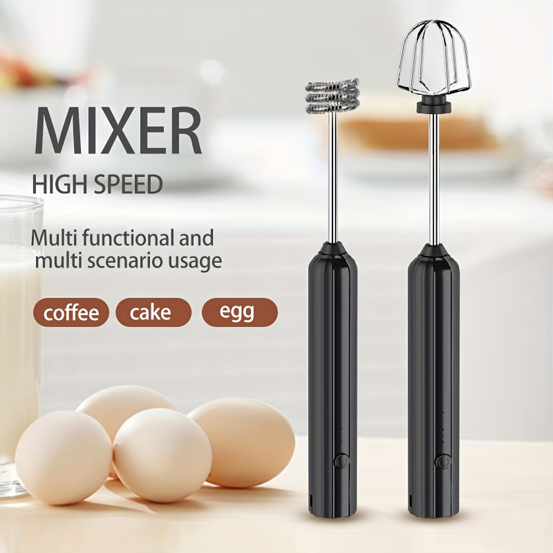 1pc Rechargeable Handheld Foamer High Egg Speed Electric Milk