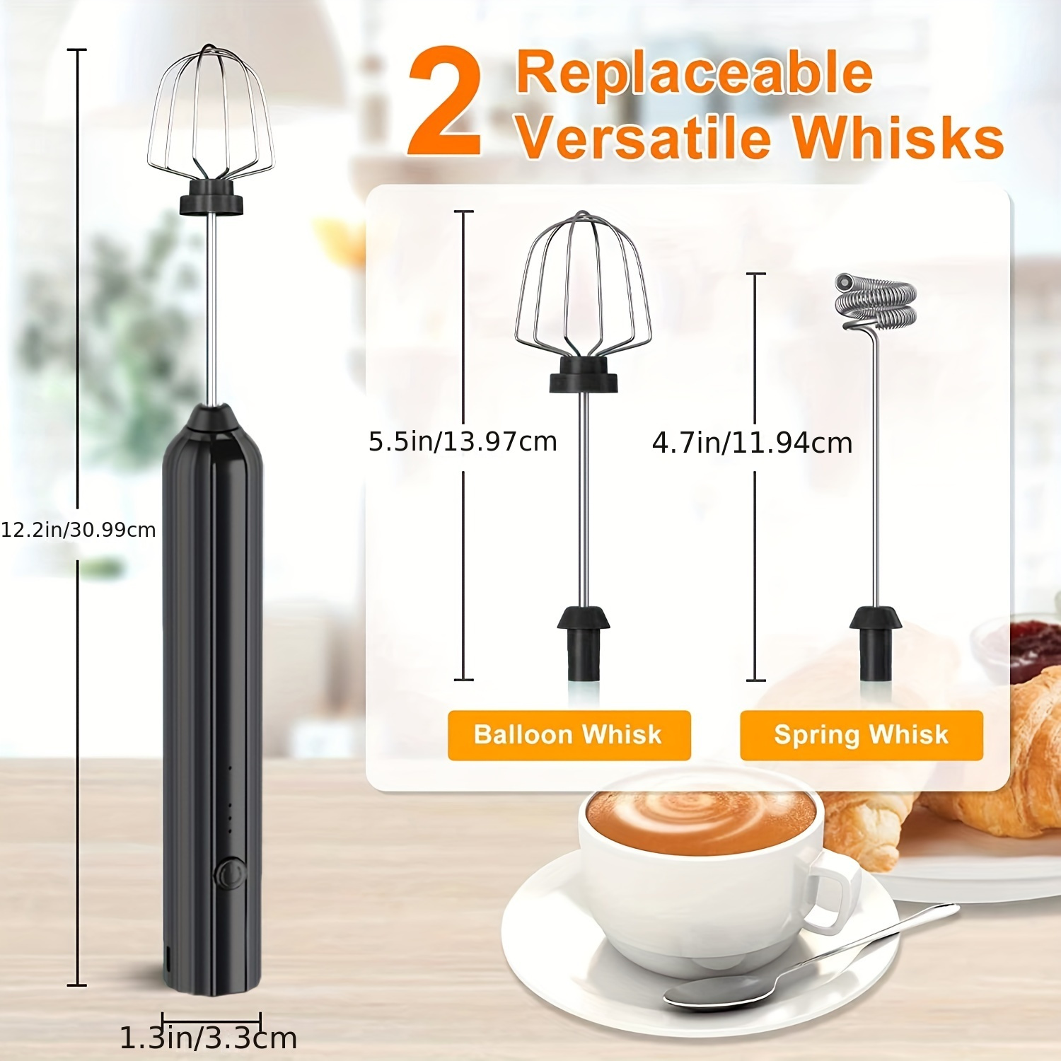 Mini Milk Drink Mixer And Egg Beater - Electric Frother And Foamer For  Coffee And Cooking - Practical Kitchen Tool With Handle - Temu