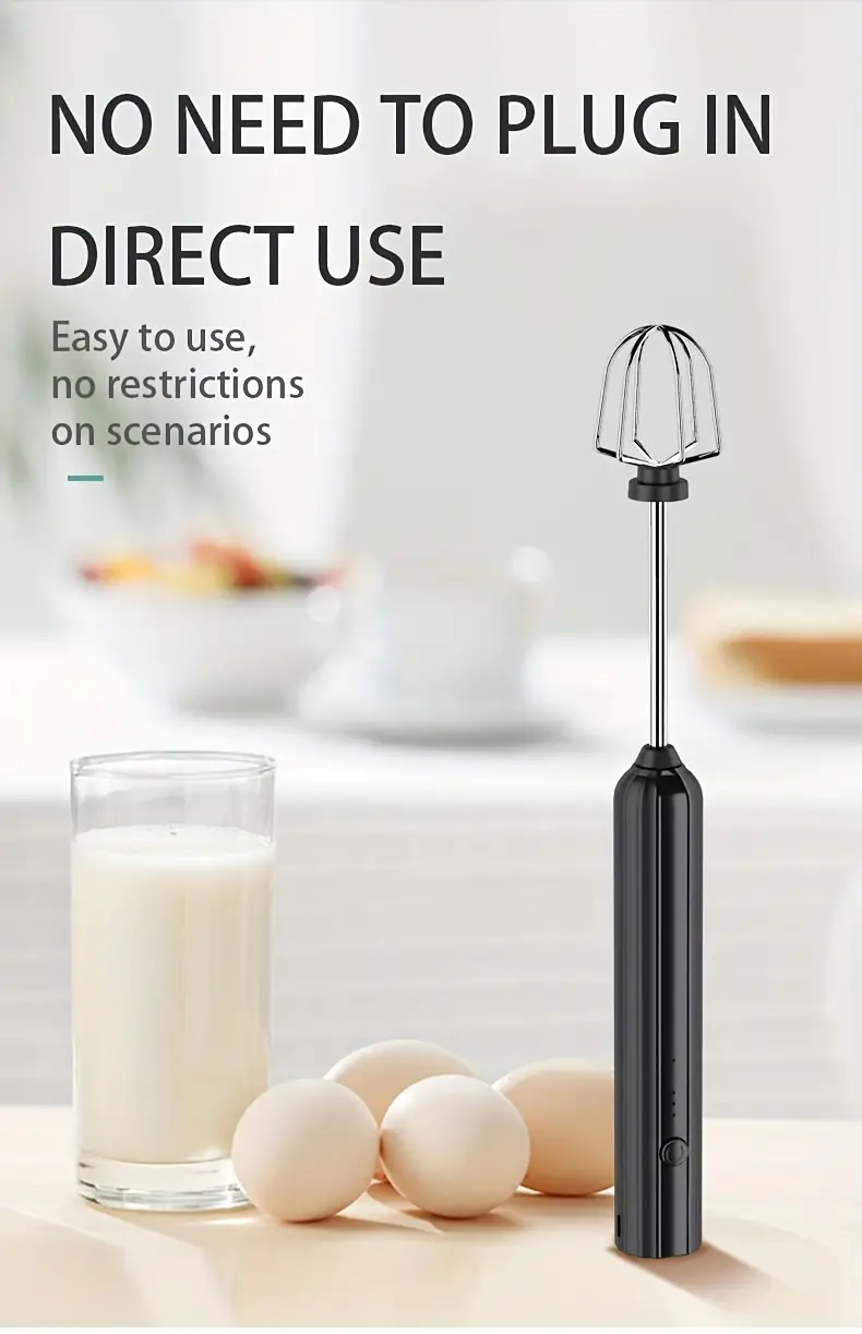 1pc electric household small stirrer electric egg beater household small milk frother egg blender handheld blender coffee bubbler milk frother small appliance kitchen accessories details 2