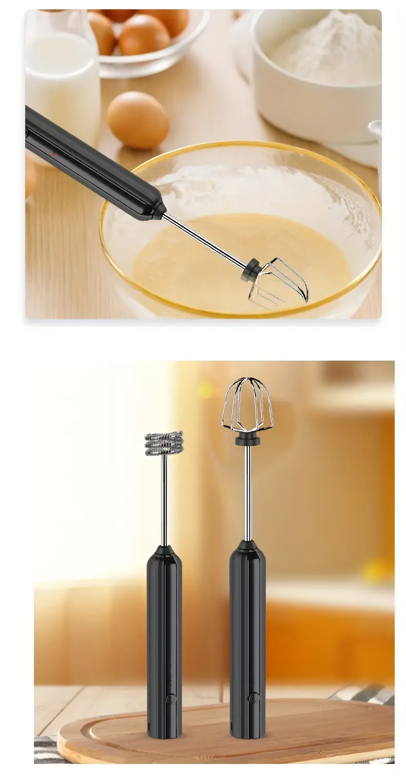 1pc electric household small stirrer electric egg beater household small milk frother egg blender handheld blender coffee bubbler milk frother small appliance kitchen accessories details 14