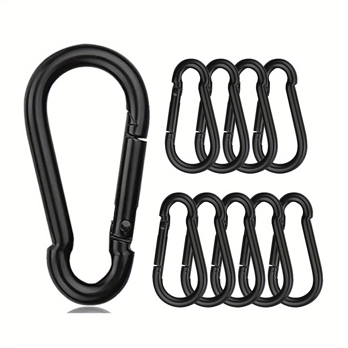 10PCS Stainless Steel Carabiners Clips 1.57 Inch Small Caribeaner Spring Snap  Hooks Heavy Duty Keychain Clip Qick Link for Keys - AliExpress