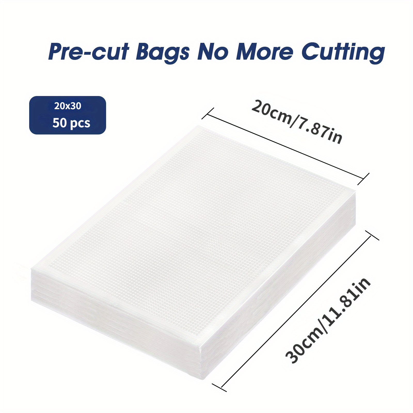 50/100pcs Textured Vacuum Food Packaging Bag Commercial Evacuation Storage Compression Plastic Sealing Bag Mesh Fresh Bag Household Vacuum Bag
