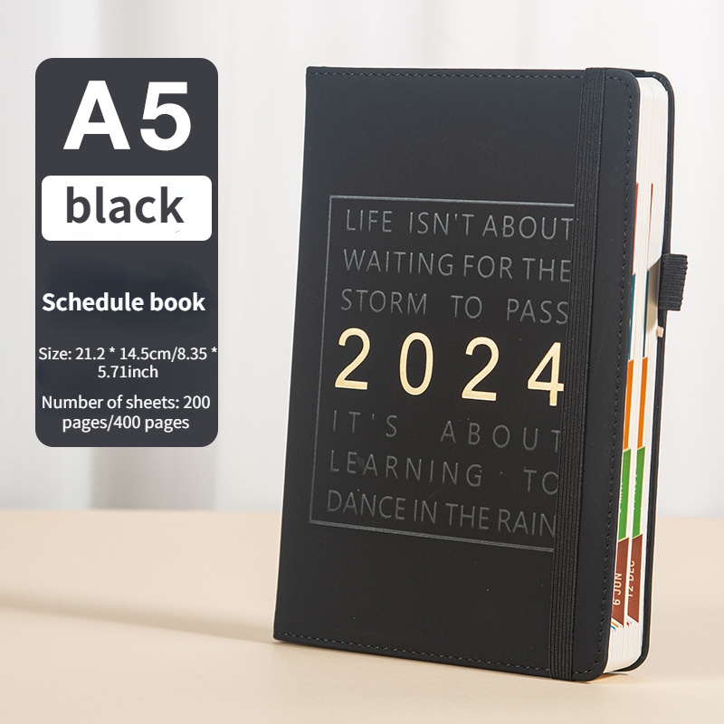 Agenda 2024 Planner 400 Pages Notebook 365 Days Monthly - Temu