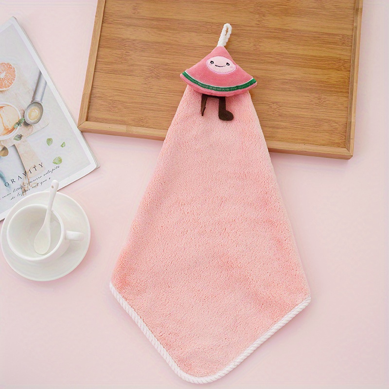 Soft Absorbent Towels Kitchen Bathroom Hanging Wipe Hand Towels Baby 