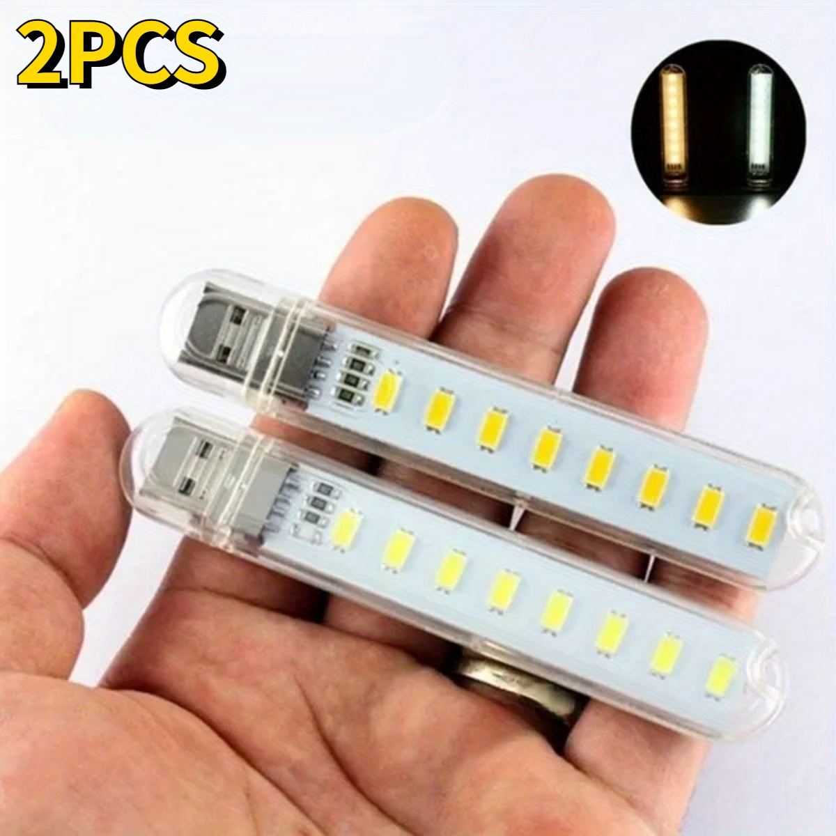 Mini LED Portable 3/8/24 LED USB Lighting Computer Mobile Power Lamp Night  Ligh