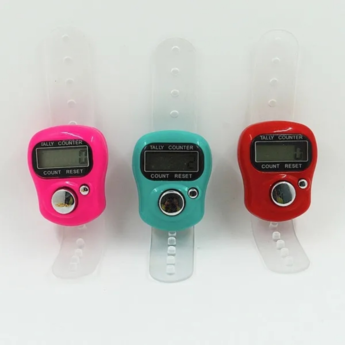 2pcs LCD Kniting Electronic Finger Counter Digital Counter with